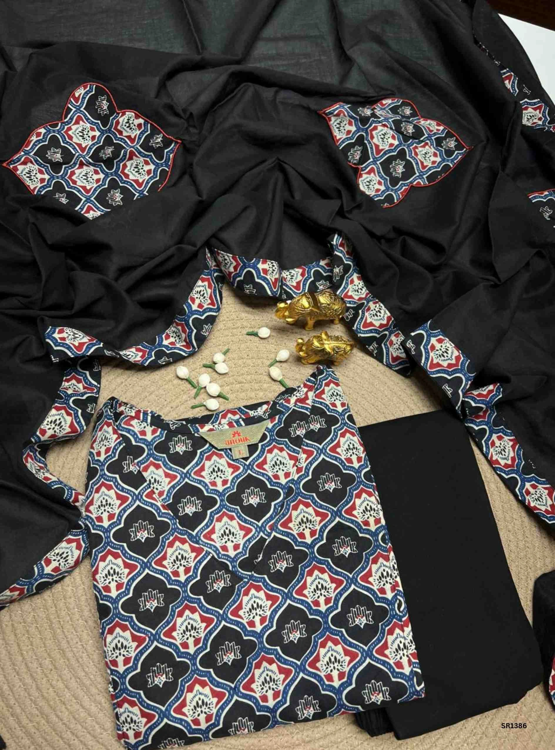Black & Blue - 3 pc Salwar Set